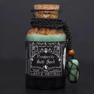   Ősi Boszorkány bath spell - rituális fürdősó és ásvány nyaklánccal