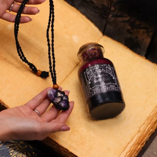 Ősi Boszorkány bath spell - rituális fürdősó és ásvány nyaklánccal