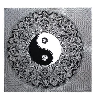 jin-jang mintás ágytakaró