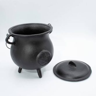   Óriás boszorkány üst - öntöttvas rituális üst - 23x18cm