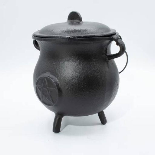 Óriás boszorkány üst - öntöttvas rituális üst - 23x18cm