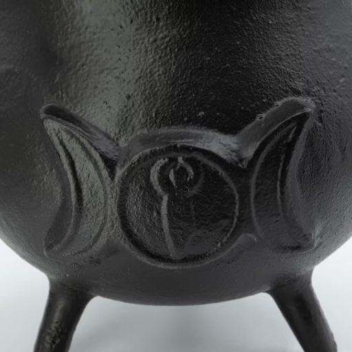 Óriás boszorkány üst - öntöttvas rituális üst - 23x18cm