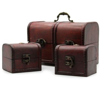 3 részes vintage dekor ládika szett