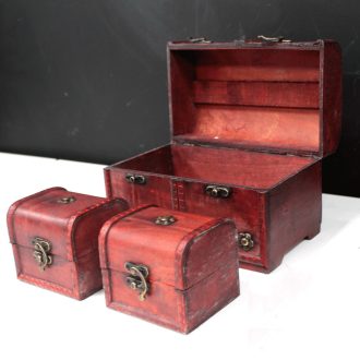 3 részes vintage dekor ládika szett