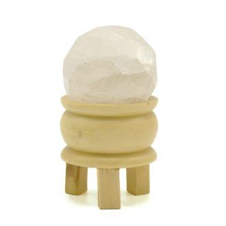 hegyi kristály gömb - 5 cm-es kristálygömb fa tartóval