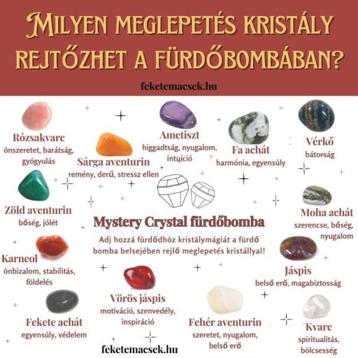 Mystery Crystal fürdőbomba meglepetés kristállyal a belsejében