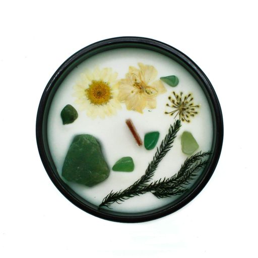 Tarotmágia - kristályos gyertya virágokkal