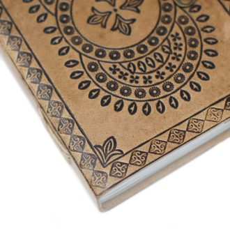 Mandala mintás egyedi bőr napló, notesz - B6 méret