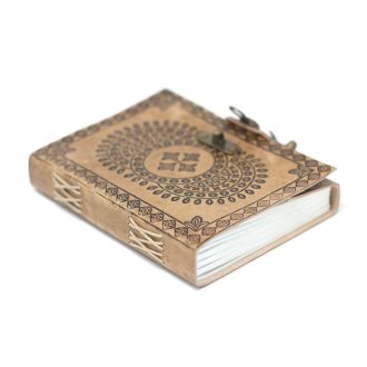 Mandala mintás egyedi bőr napló, notesz - B6 méret