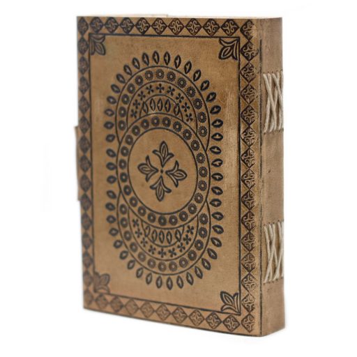 Mandala mintás egyedi bőr napló, notesz - B6 méret