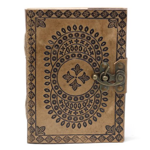 Mandala mintás egyedi bőr napló, notesz - B6 méret