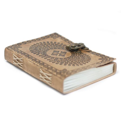 Mandala mintás egyedi bőr napló, notesz - B6 méret