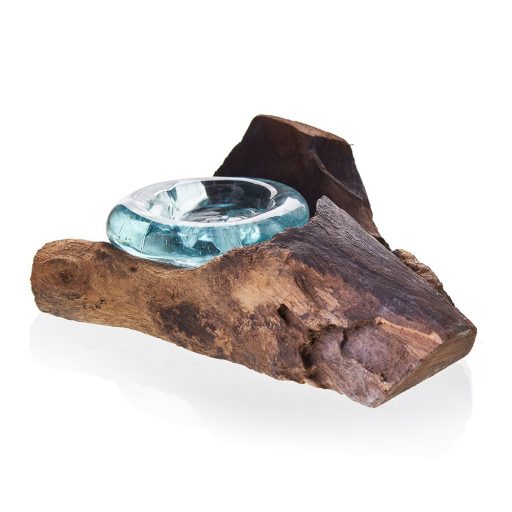 egyedi hangulatú rusztikus mécsestartó