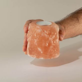himalájai sókristály asztali mécsestartó