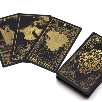 Exkluzív fekete-arany tarot kártya