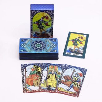 Metál kék tarot pakli - mandala hátlap