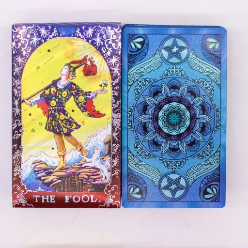 Metál kék tarot pakli - mandala hátlap