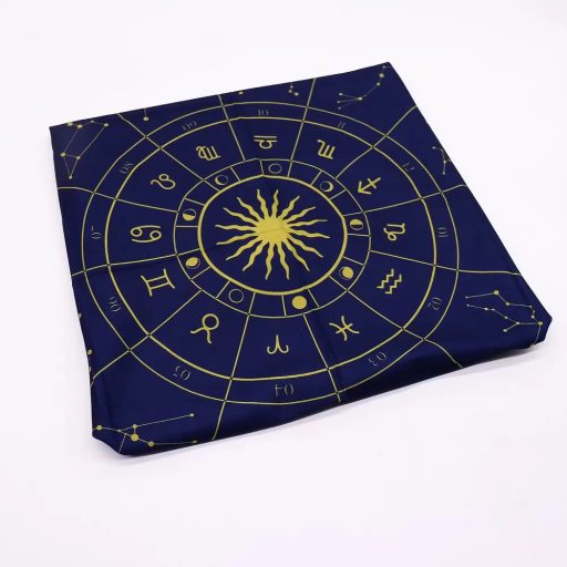 csillagjós asztrológiai mintás tarot olvasó kendő