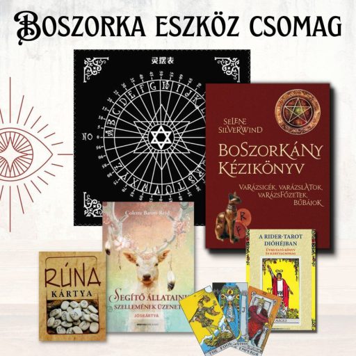 Boszorka eszköz kezdő csomag könyvekkel és kártyákkal
