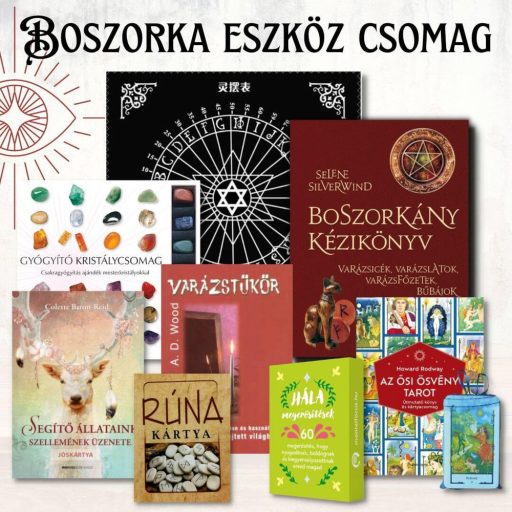 Boszorka eszköz kezdő csomag könyvekkel és kártyákkal